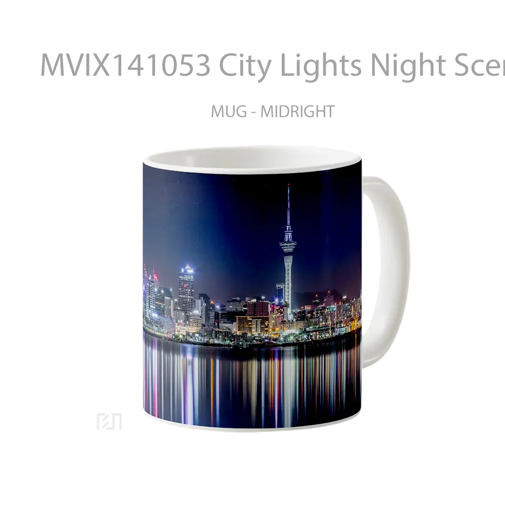 Mug City Lights Night Scenery Gelas Keramik Unik - All-side / Desain