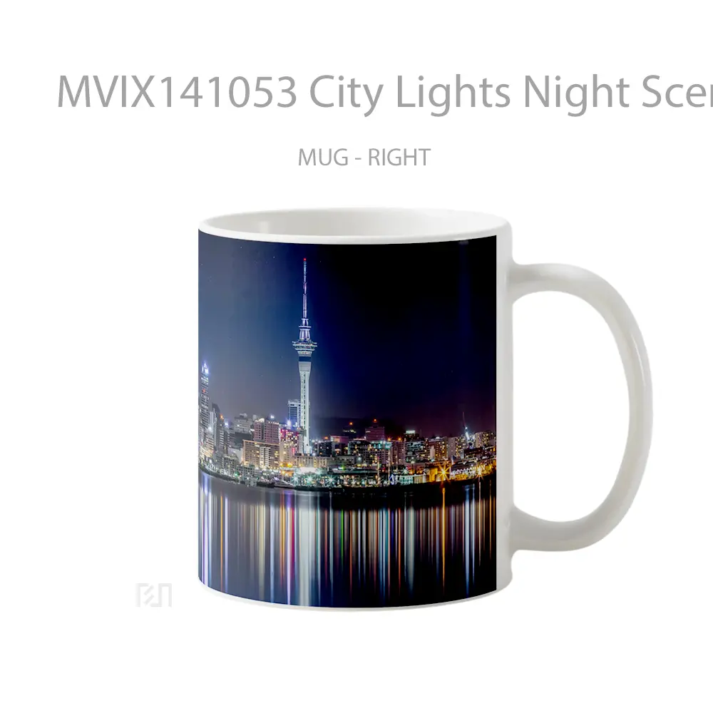 Mug City Lights Night Scenery Gelas Keramik Unik - All-side / Desain