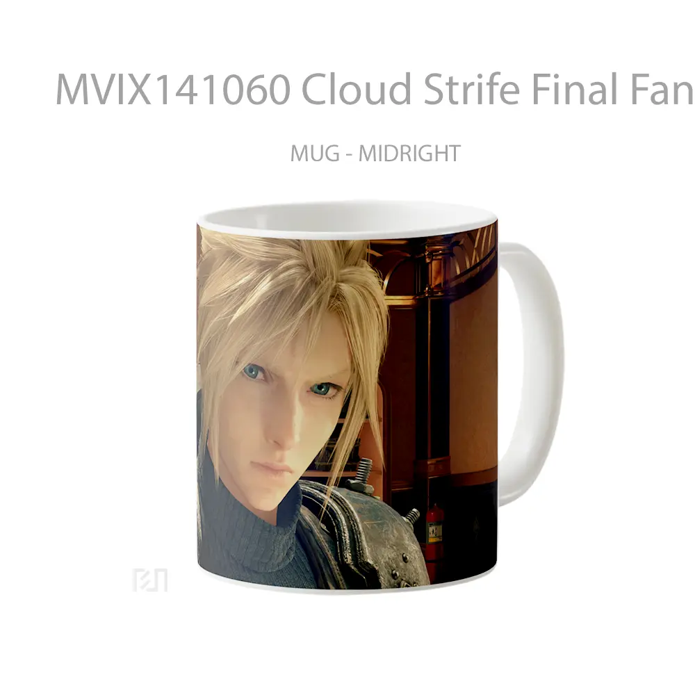 Mug Cloud Strife Final Fantasy 7 Remake Rebirth Gelas Pemandangan Alam - All-side / Desain