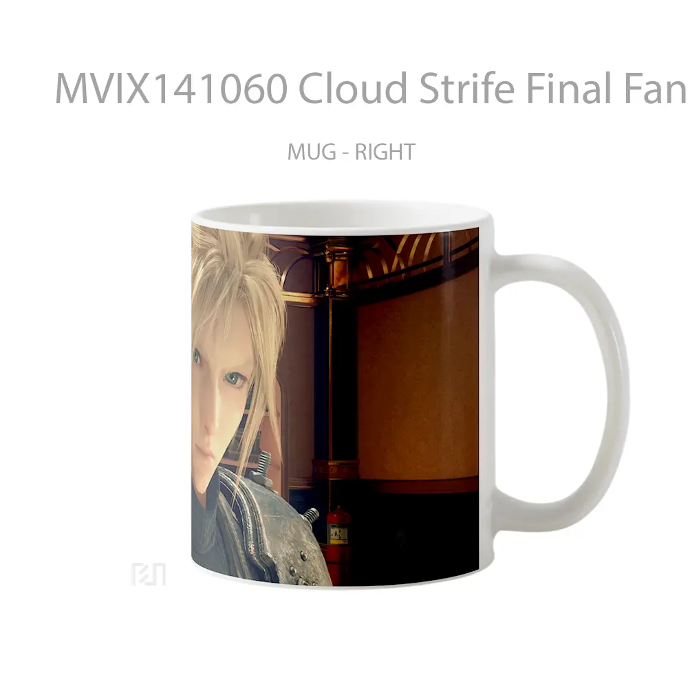 Mug Cloud Strife Final Fantasy 7 Remake Rebirth Gelas Pemandangan Alam - All-side / Desain