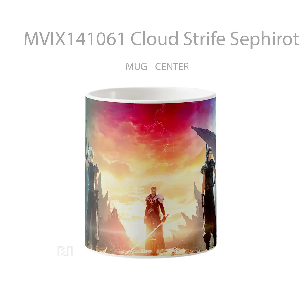 Mug Cloud Strife Sephiroth Zack Fair Final Fantasy 7 Remake Rebirth Gelas Pemandangan Alam