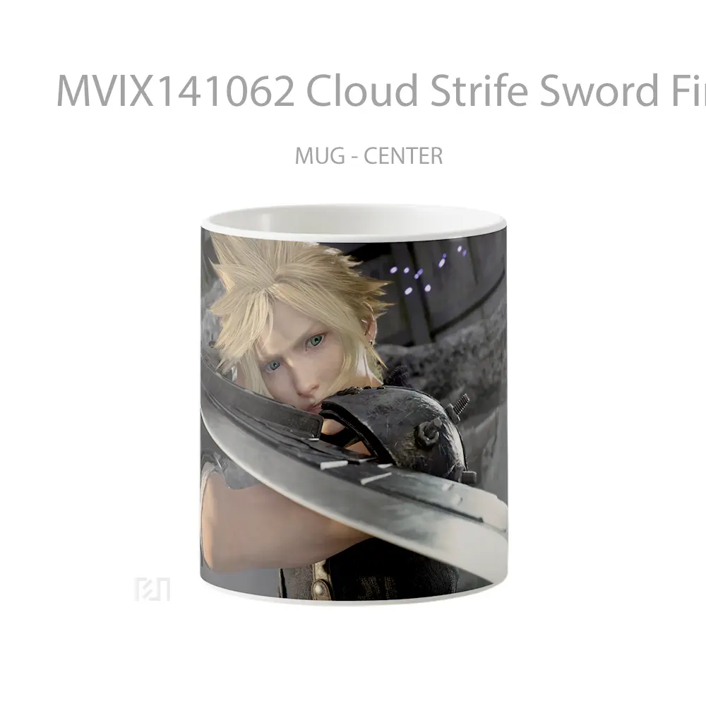 Mug Cloud Strife Sword Final Fantasy 7 Remake Rebirth Gelas Pemandangan Alam