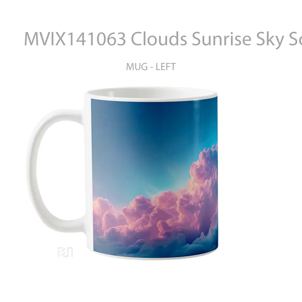 Mug Clouds Sunrise Sky Scenery Gelas Pemandangan Alam - All-side / Desain