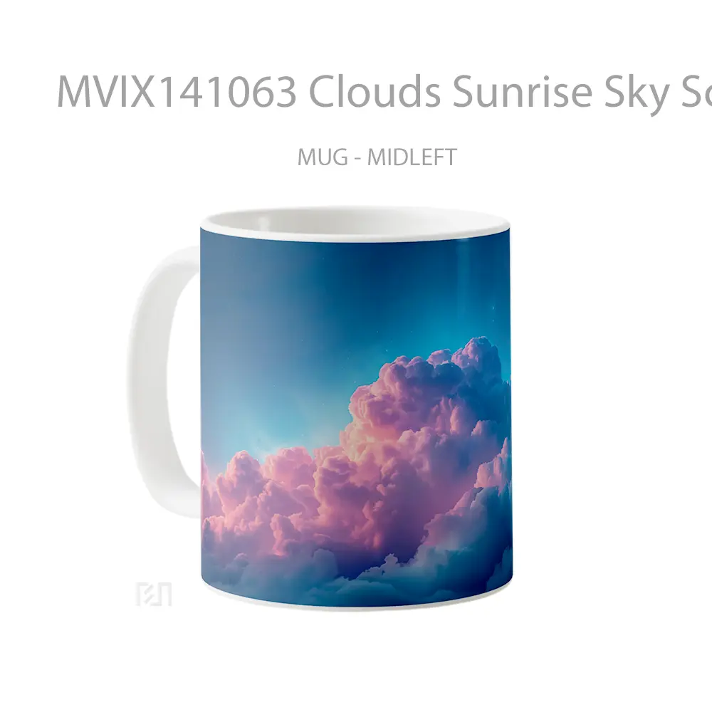 Mug Clouds Sunrise Sky Scenery Gelas Pemandangan Alam - All-side / Desain