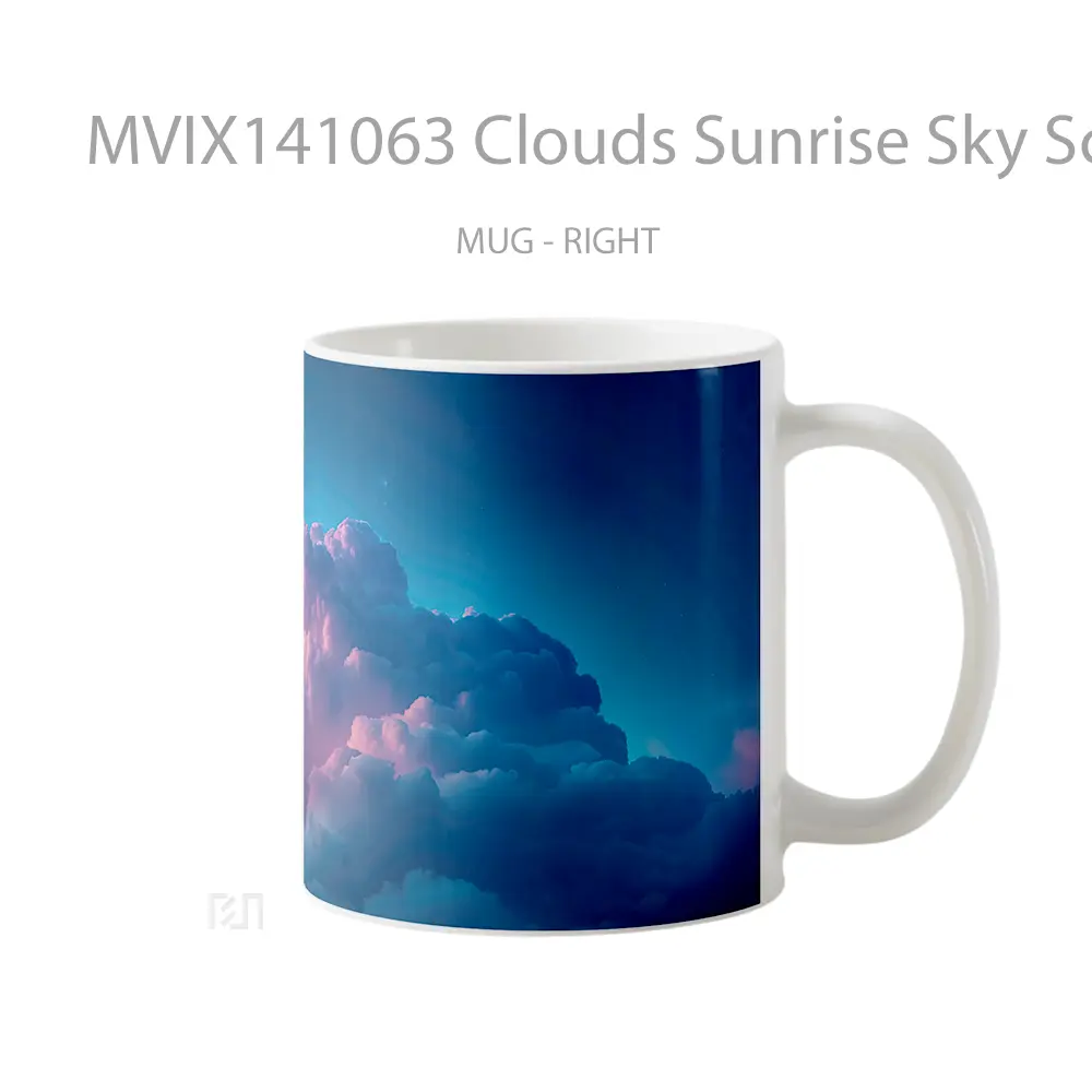Mug Clouds Sunrise Sky Scenery Gelas Pemandangan Alam - All-side / Desain