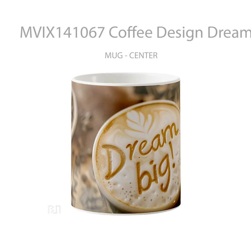 Mug Coffee Design Dream Big Digital Art Mug Pecinta Kopi