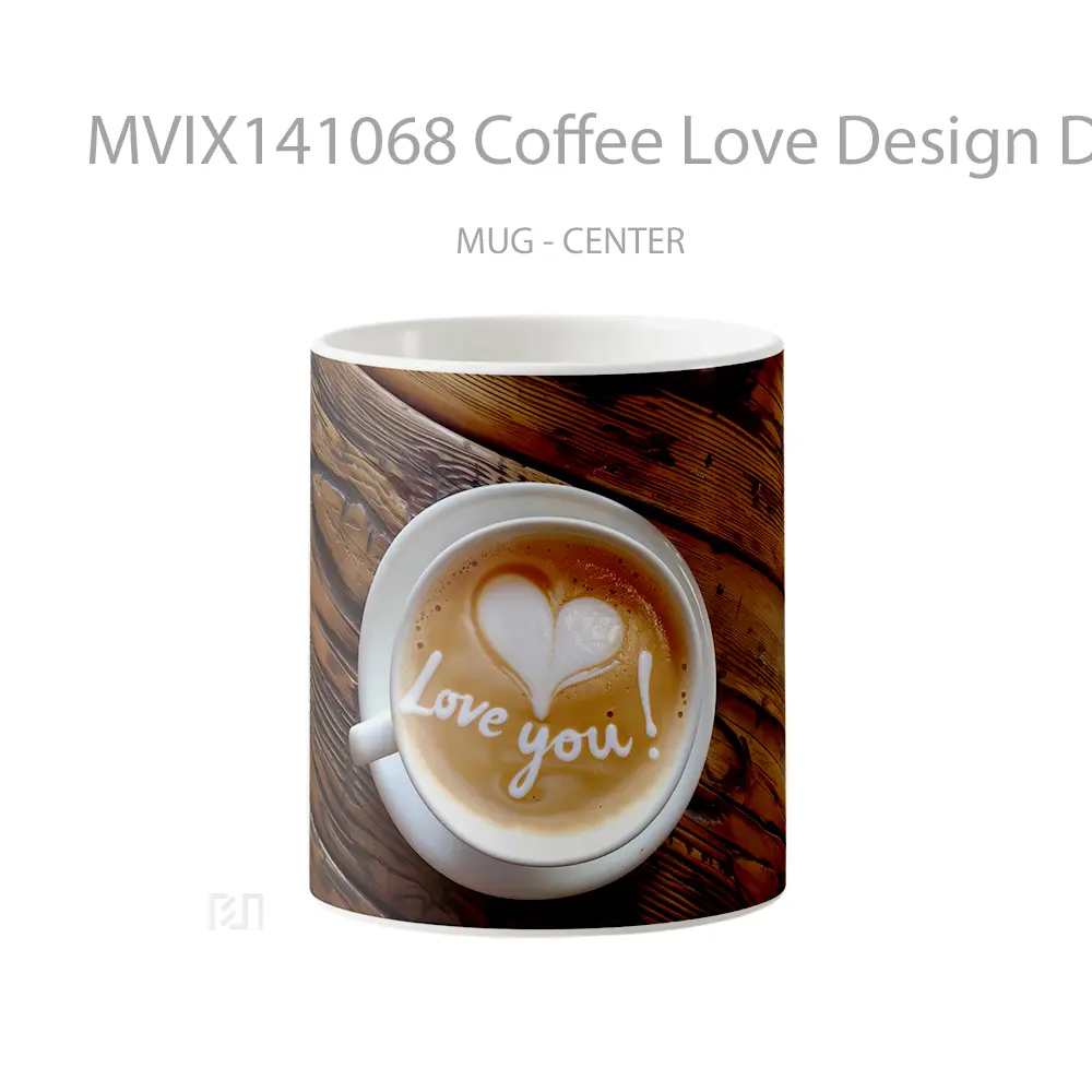 Mug Coffee Love Design Digital Art Mug Pecinta Kopi