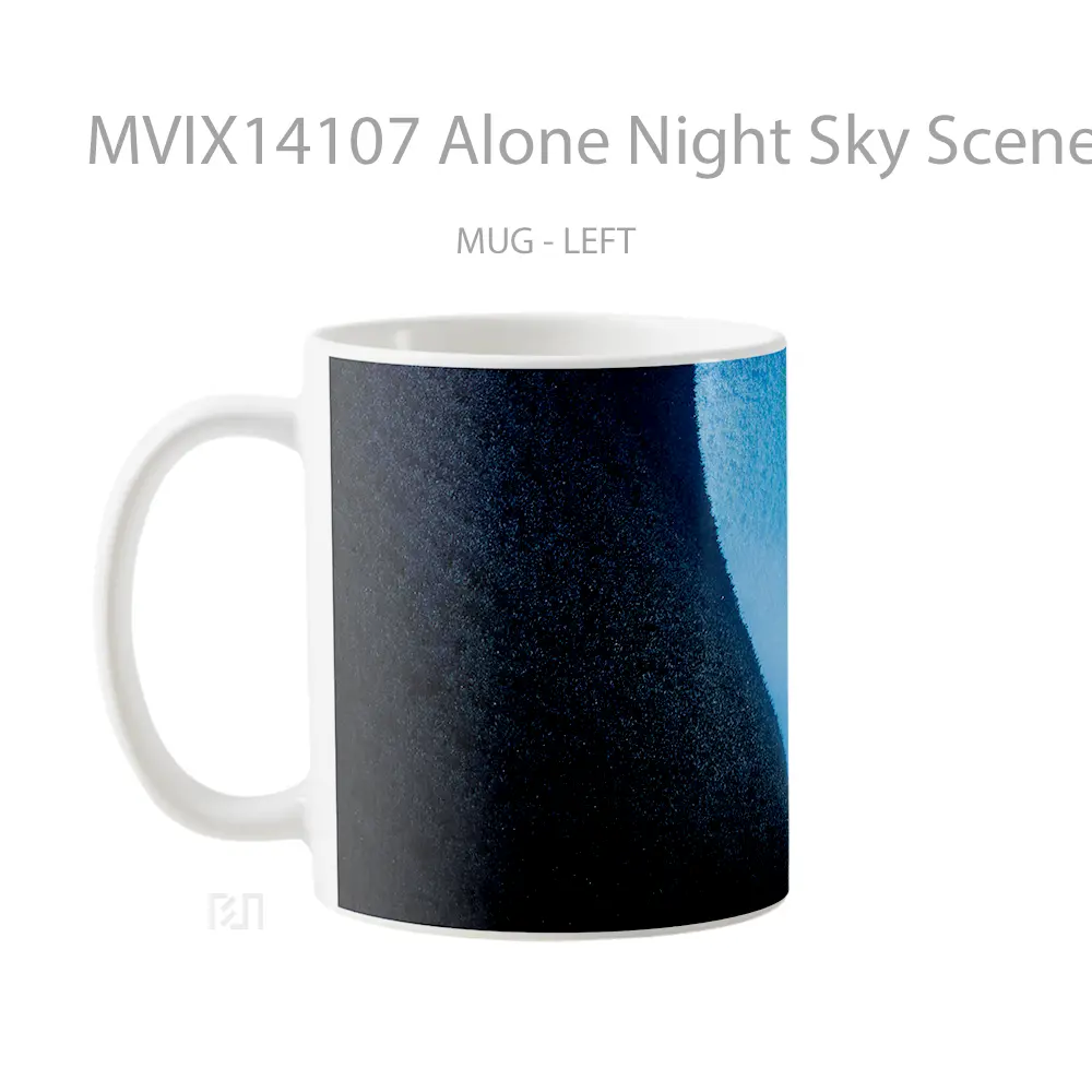 Mug Alone Night Sky Scenery Gelas Pemandangan Alam - All-side / Desain