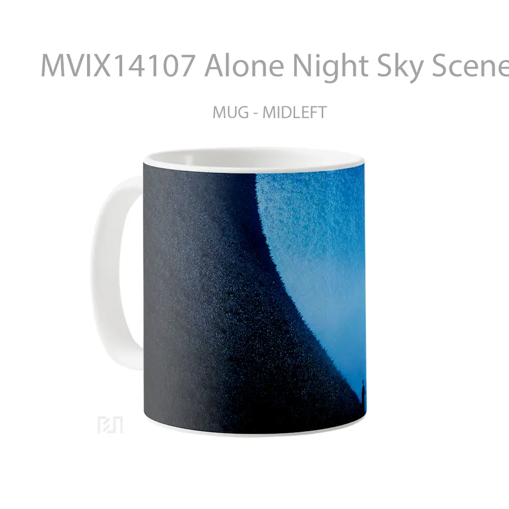 Mug Alone Night Sky Scenery Gelas Pemandangan Alam - All-side / Desain