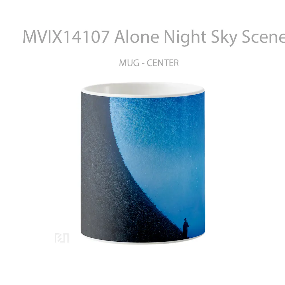 Mug Alone Night Sky Scenery Gelas Pemandangan Alam