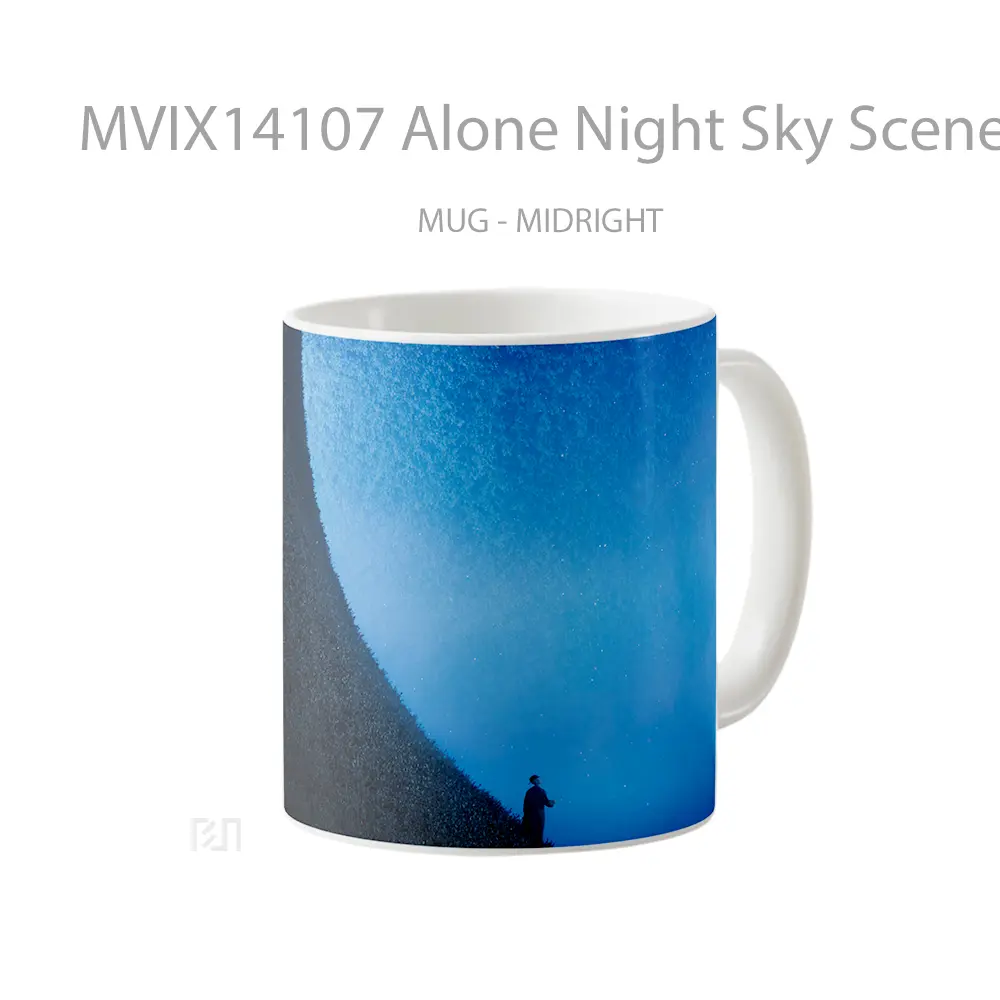 Mug Alone Night Sky Scenery Gelas Pemandangan Alam - All-side / Desain