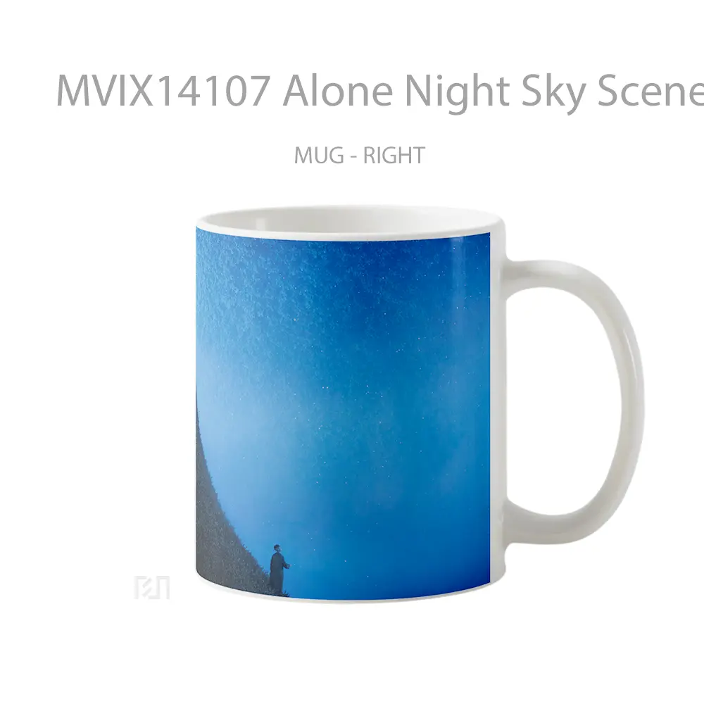 Mug Alone Night Sky Scenery Gelas Pemandangan Alam - All-side / Desain