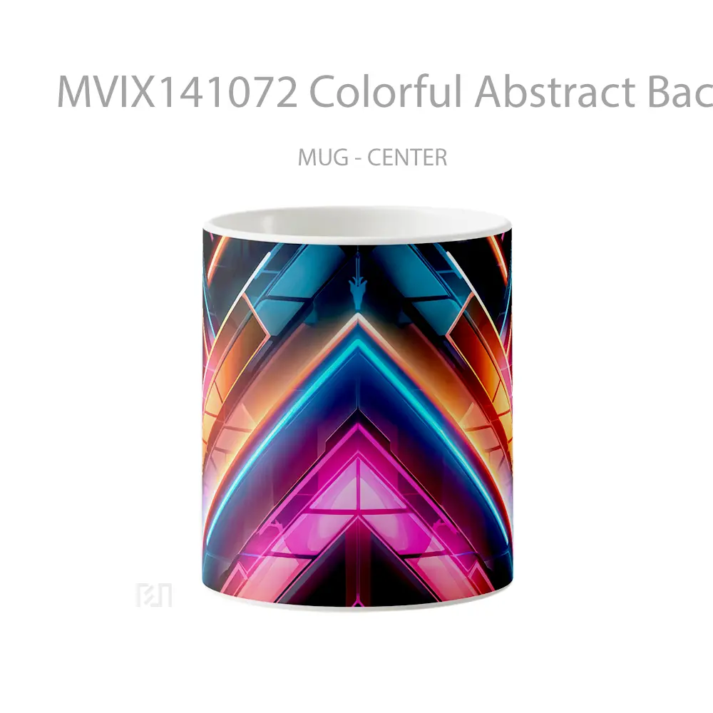 Mug Colorful Abstract Background Digital Art Gelas Keramik Unik