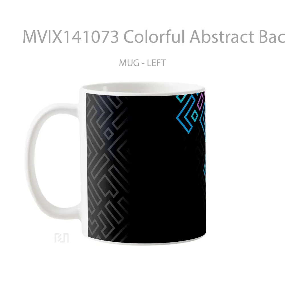 Mug Colorful Abstract Background Gelas Keramik Unik - All-side / Desain