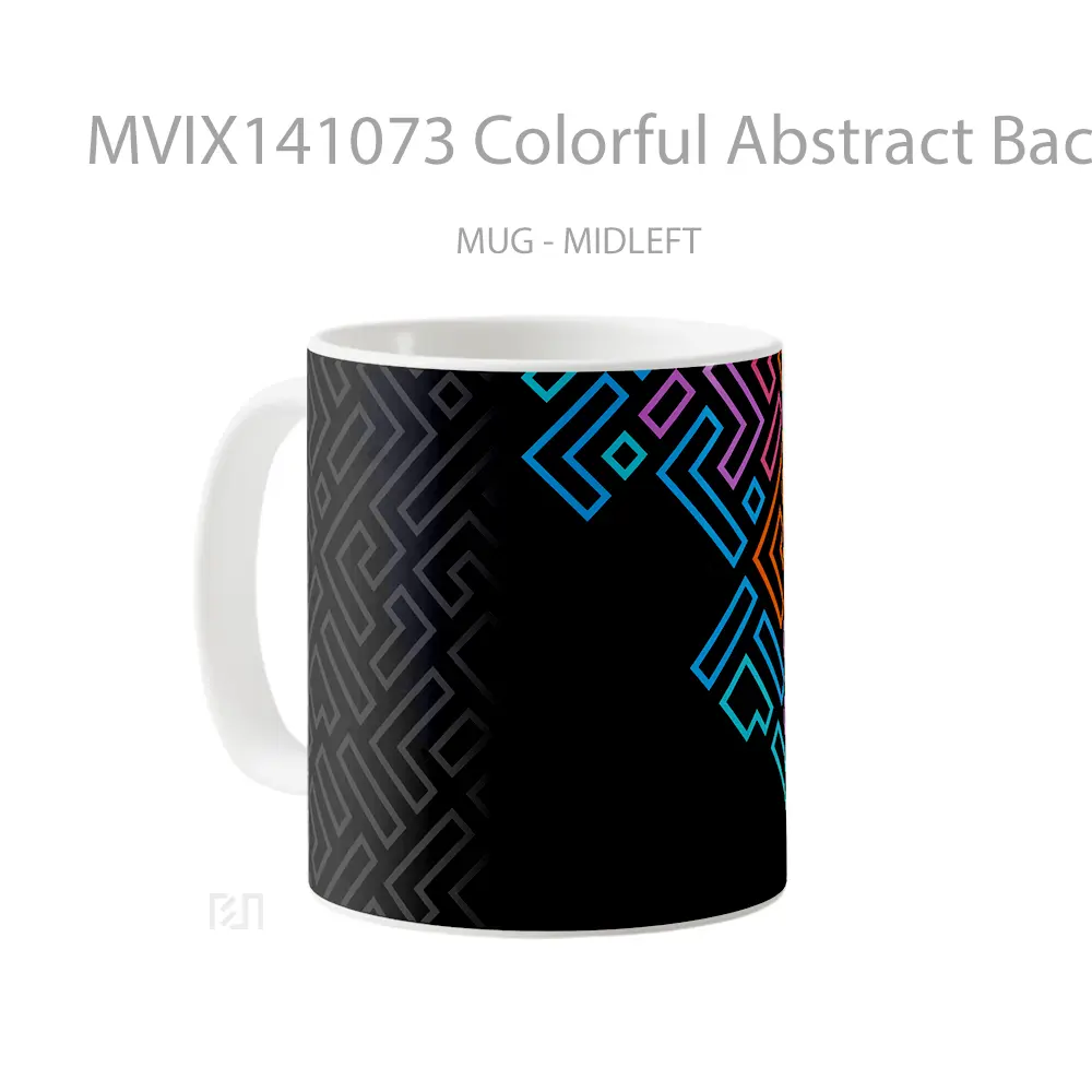 Mug Colorful Abstract Background Gelas Keramik Unik - All-side / Desain