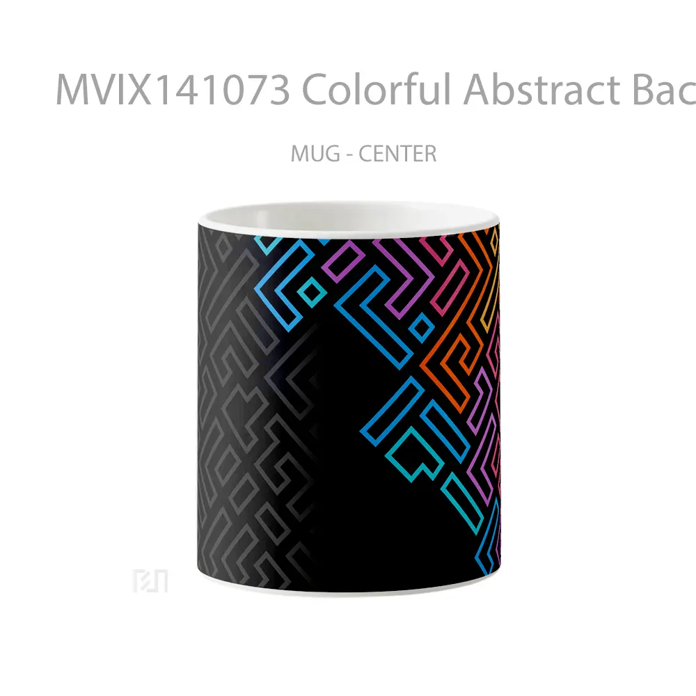 Mug Colorful Abstract Background Gelas Keramik Unik