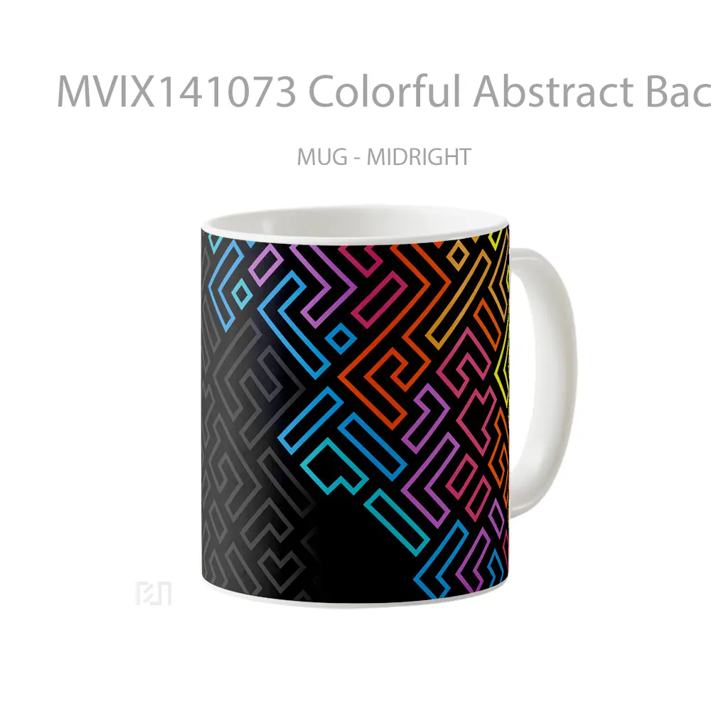 Mug Colorful Abstract Background Gelas Keramik Unik - All-side / Desain
