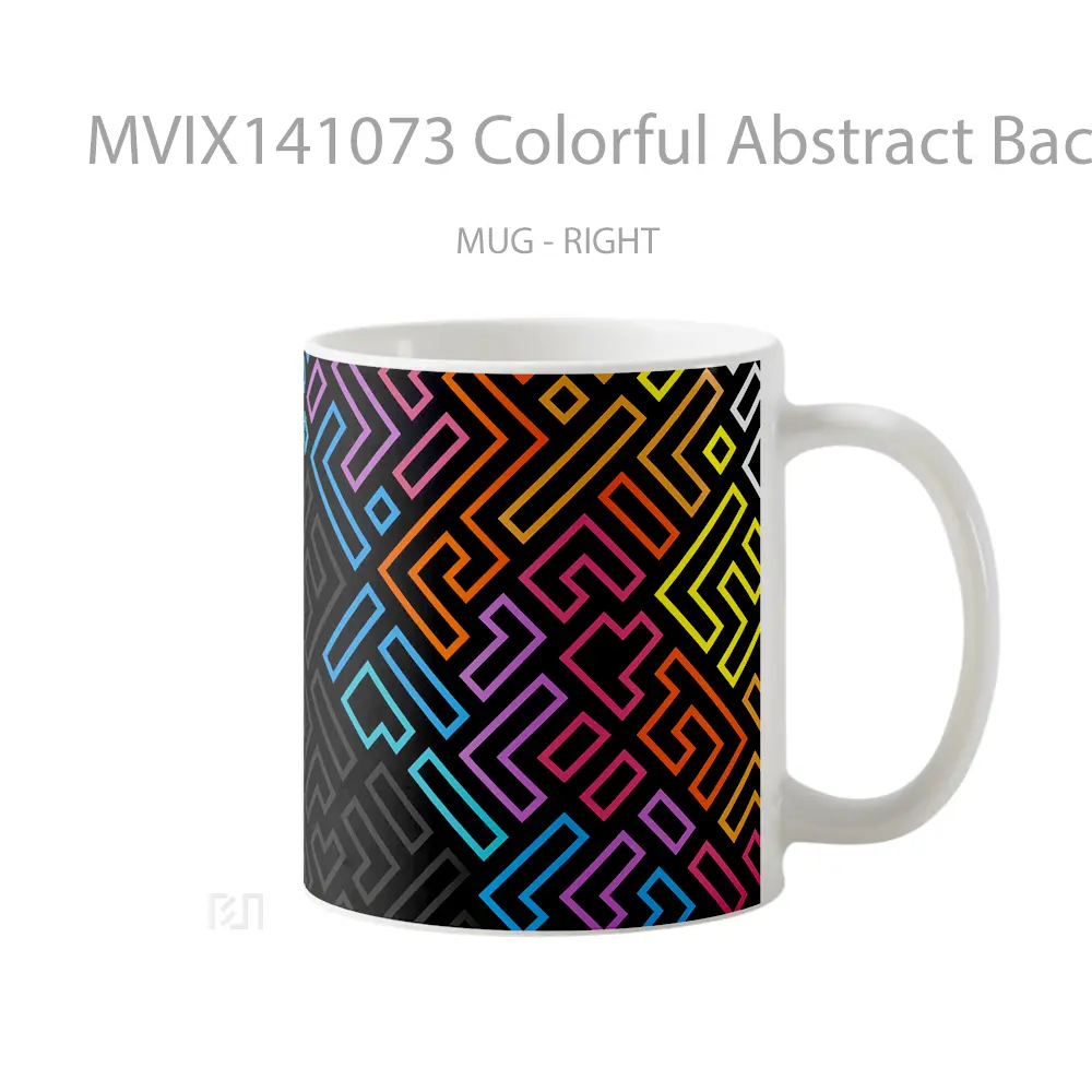 Mug Colorful Abstract Background Gelas Keramik Unik - All-side / Desain