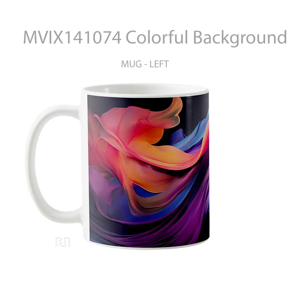 Mug Colorful Background Digital Art Gelas Keramik Unik - All-side / Desain
