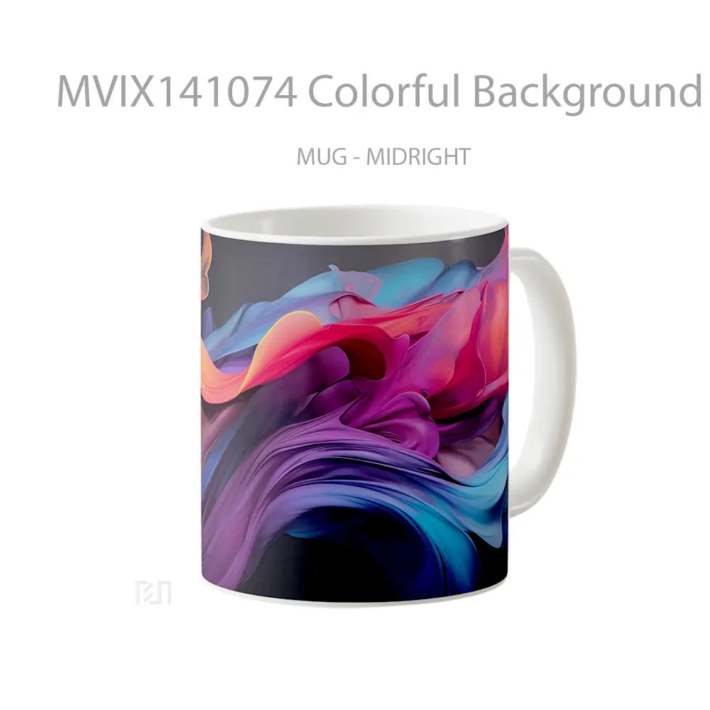 Mug Colorful Background Digital Art Gelas Keramik Unik - All-side / Desain