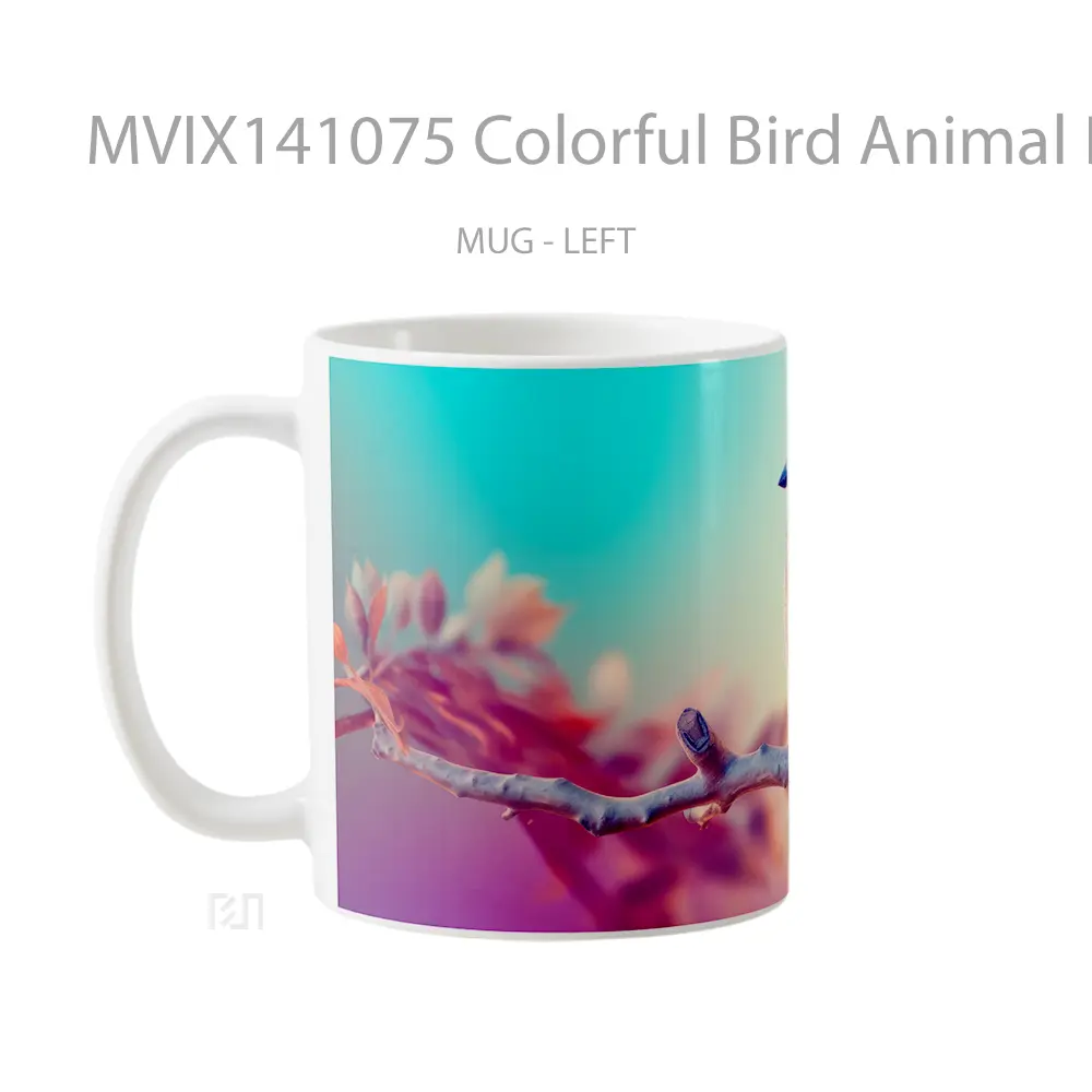 Mug Colorful Bird Animal Digital Art Gelas Hewan Lucu - All-side / Desain