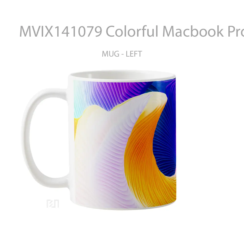 Mug Colorful Macbook Pro Macos Abstract Background Gelas Keramik Unik - All-side / Desain