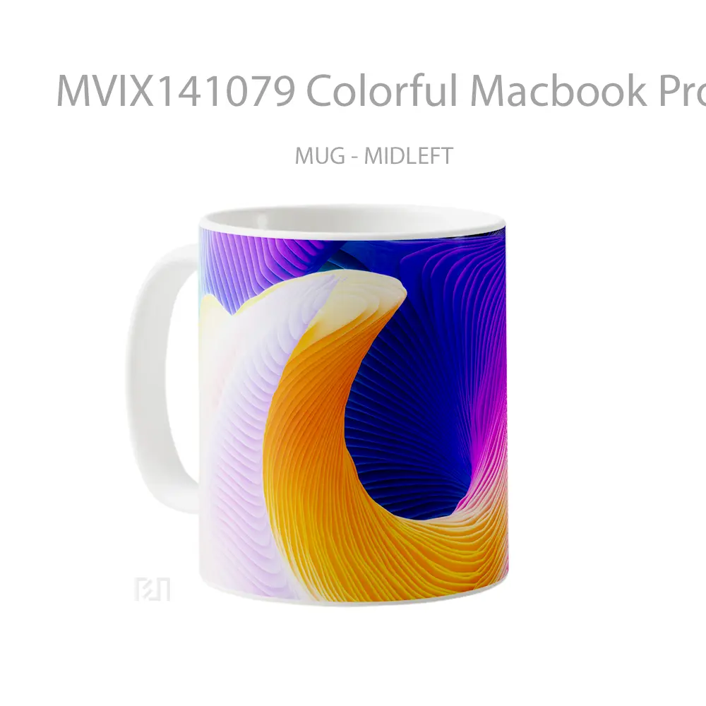 Mug Colorful Macbook Pro Macos Abstract Background Gelas Keramik Unik - All-side / Desain