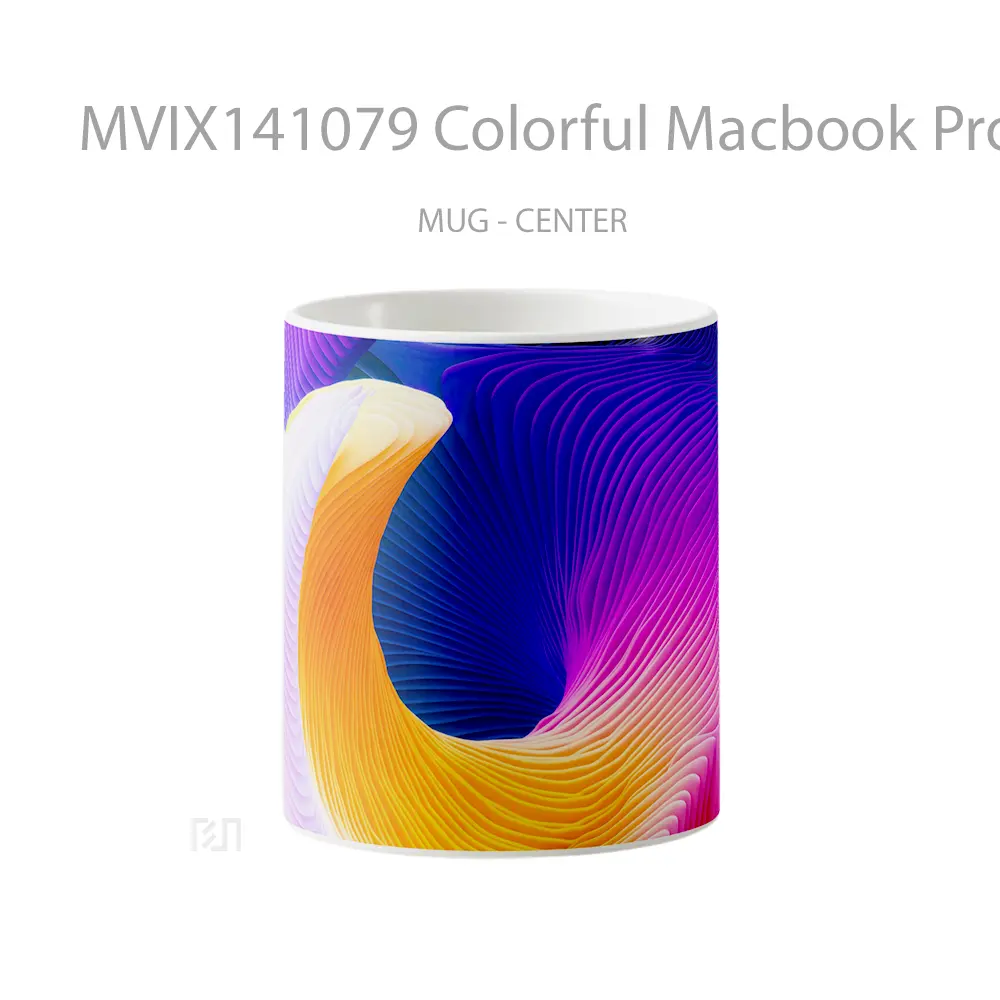 Mug Colorful Macbook Pro Macos Abstract Background Gelas Keramik Unik