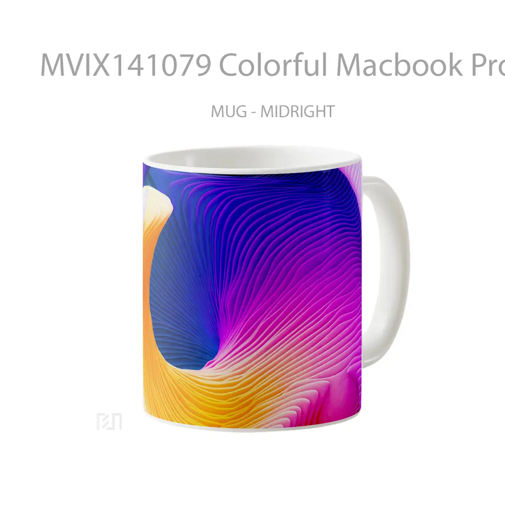 Mug Colorful Macbook Pro Macos Abstract Background Gelas Keramik Unik - All-side / Desain