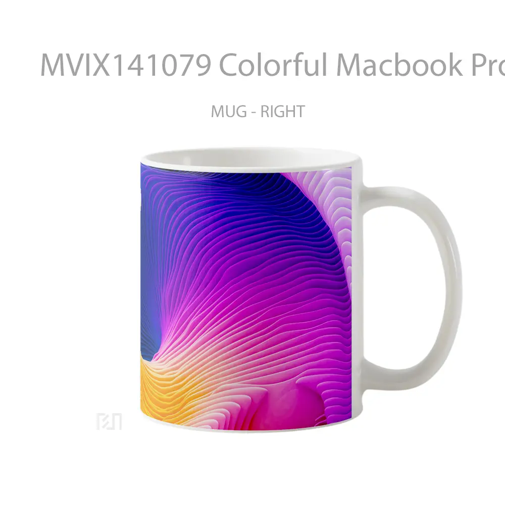 Mug Colorful Macbook Pro Macos Abstract Background Gelas Keramik Unik - All-side / Desain