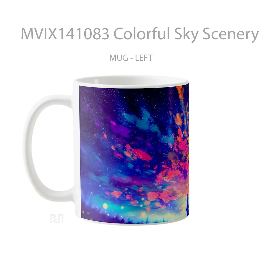 Mug Colorful Sky Scenery Digital Art Gelas Pemandangan Alam - All-side / Desain