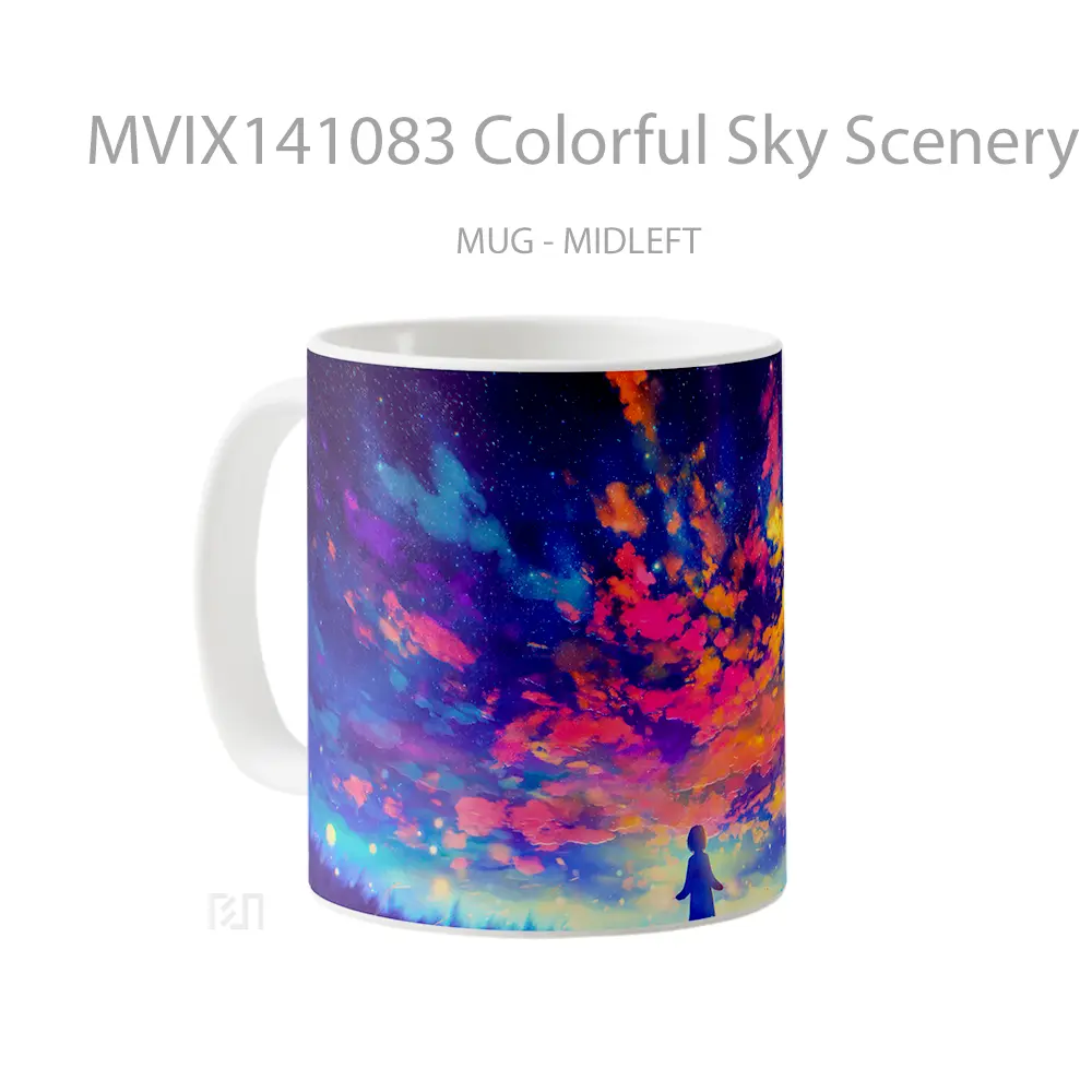 Mug Colorful Sky Scenery Digital Art Gelas Pemandangan Alam - All-side / Desain