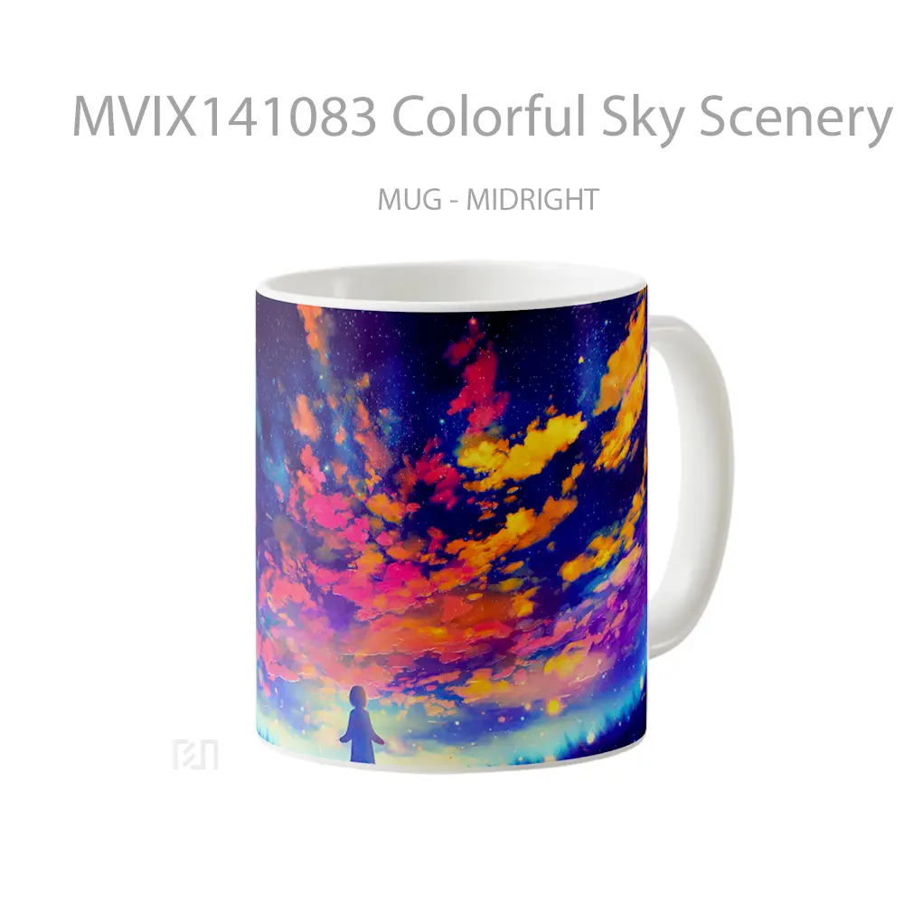 Mug Colorful Sky Scenery Digital Art Gelas Pemandangan Alam - All-side / Desain