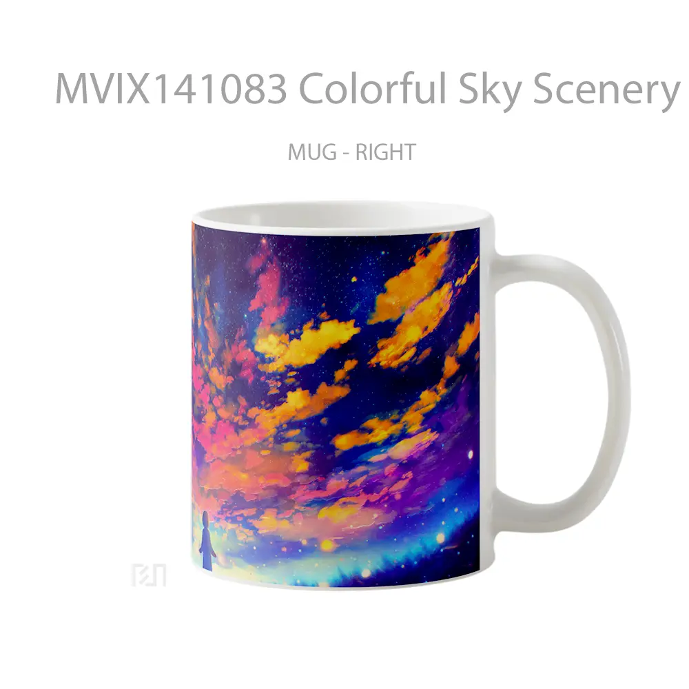 Mug Colorful Sky Scenery Digital Art Gelas Pemandangan Alam - All-side / Desain