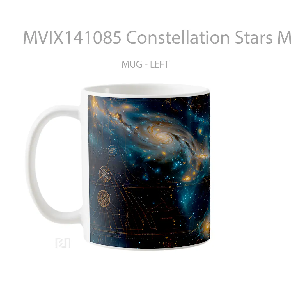 Mug Constellation Stars Milky Way Space Gelas Keramik Unik - All-side / Desain