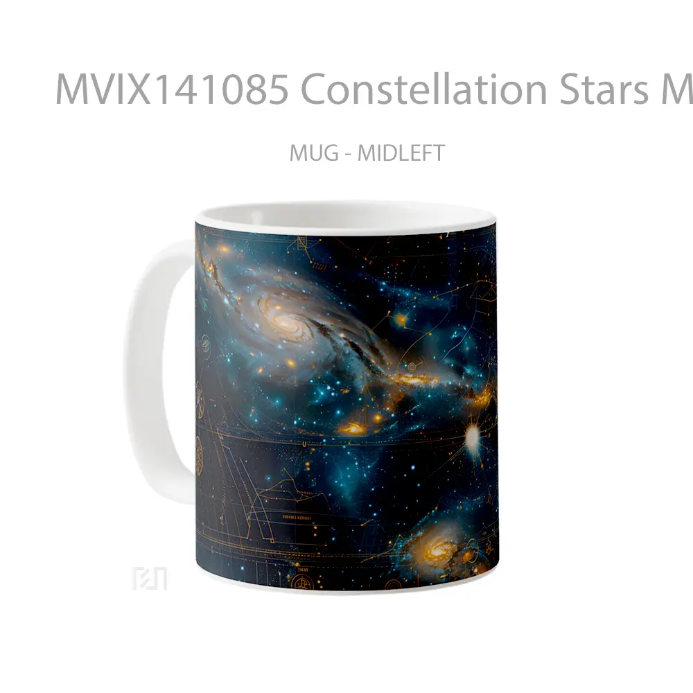 Mug Constellation Stars Milky Way Space Gelas Keramik Unik - All-side / Desain