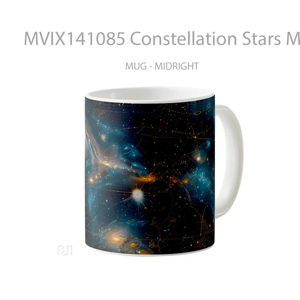 Mug Constellation Stars Milky Way Space Gelas Keramik Unik - All-side / Desain