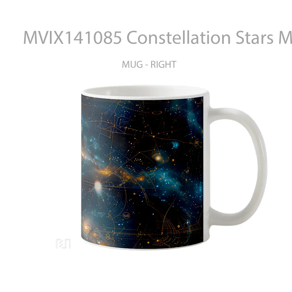Mug Constellation Stars Milky Way Space Gelas Keramik Unik - All-side / Desain