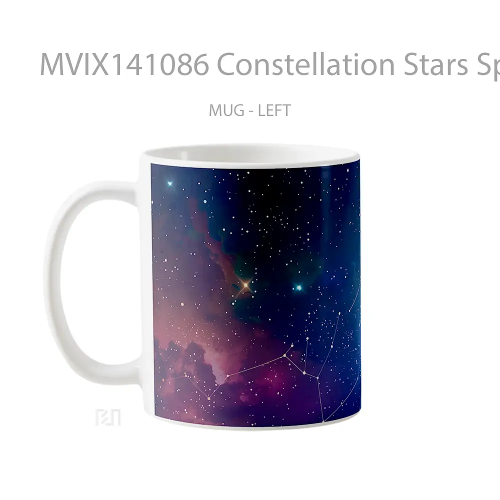 Mug Constellation Stars Space Gelas Keramik Unik - All-side / Desain