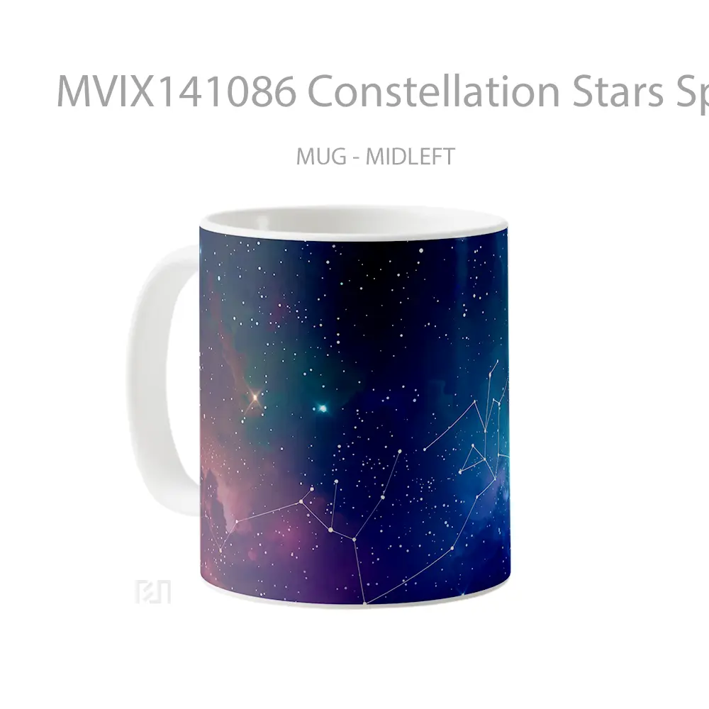 Mug Constellation Stars Space Gelas Keramik Unik - All-side / Desain