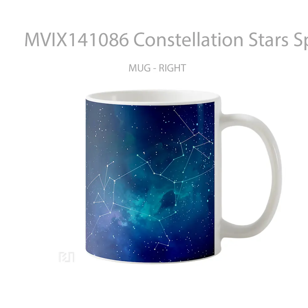 Mug Constellation Stars Space Gelas Keramik Unik - All-side / Desain