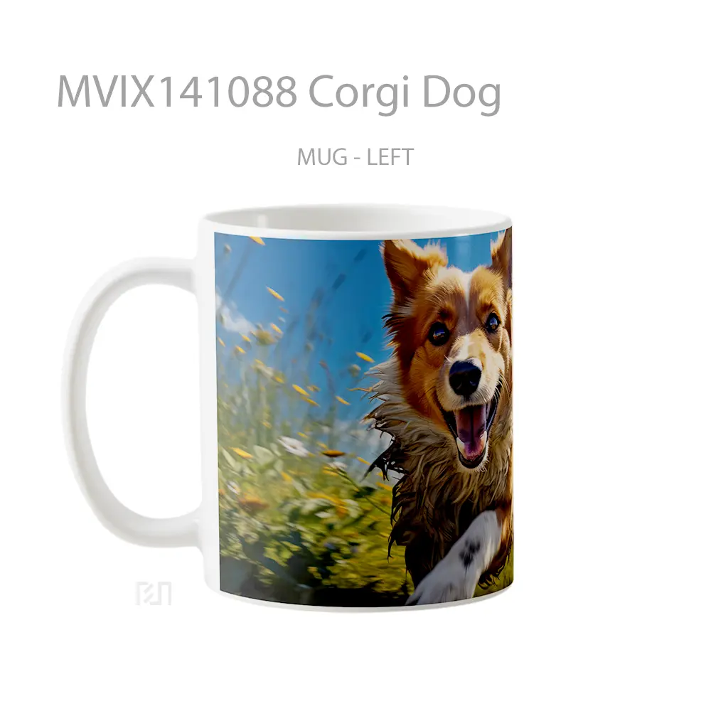 Mug Corgi Dog Gelas Hewan Lucu - All-side / Desain