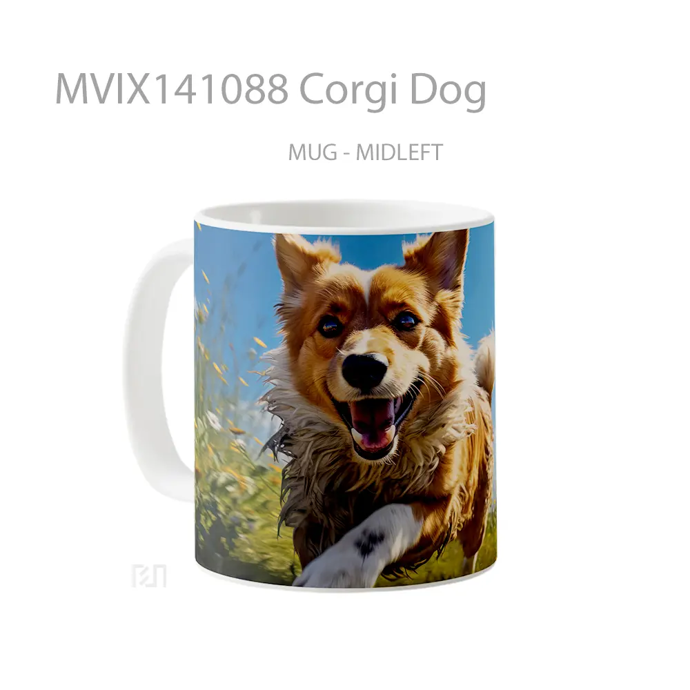 Mug Corgi Dog Gelas Hewan Lucu - All-side / Desain