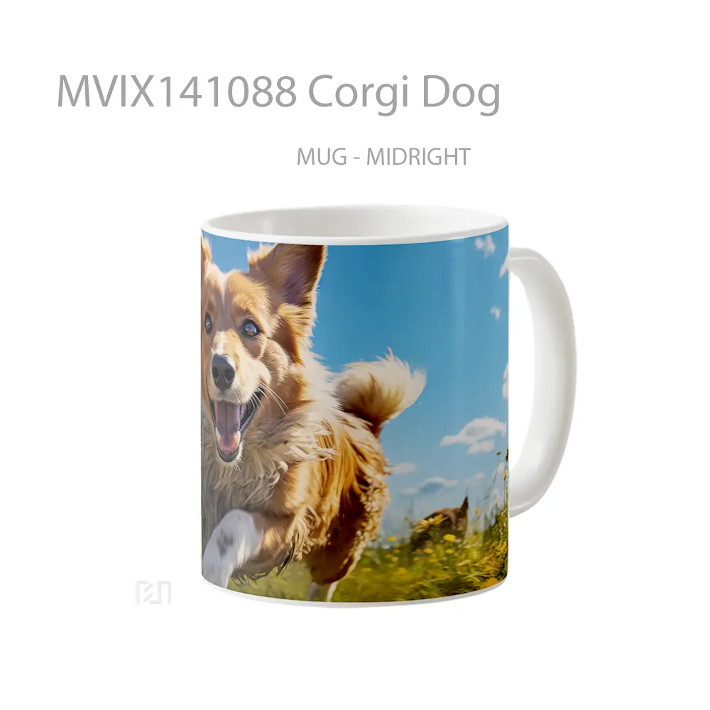 Mug Corgi Dog Gelas Hewan Lucu - All-side / Desain