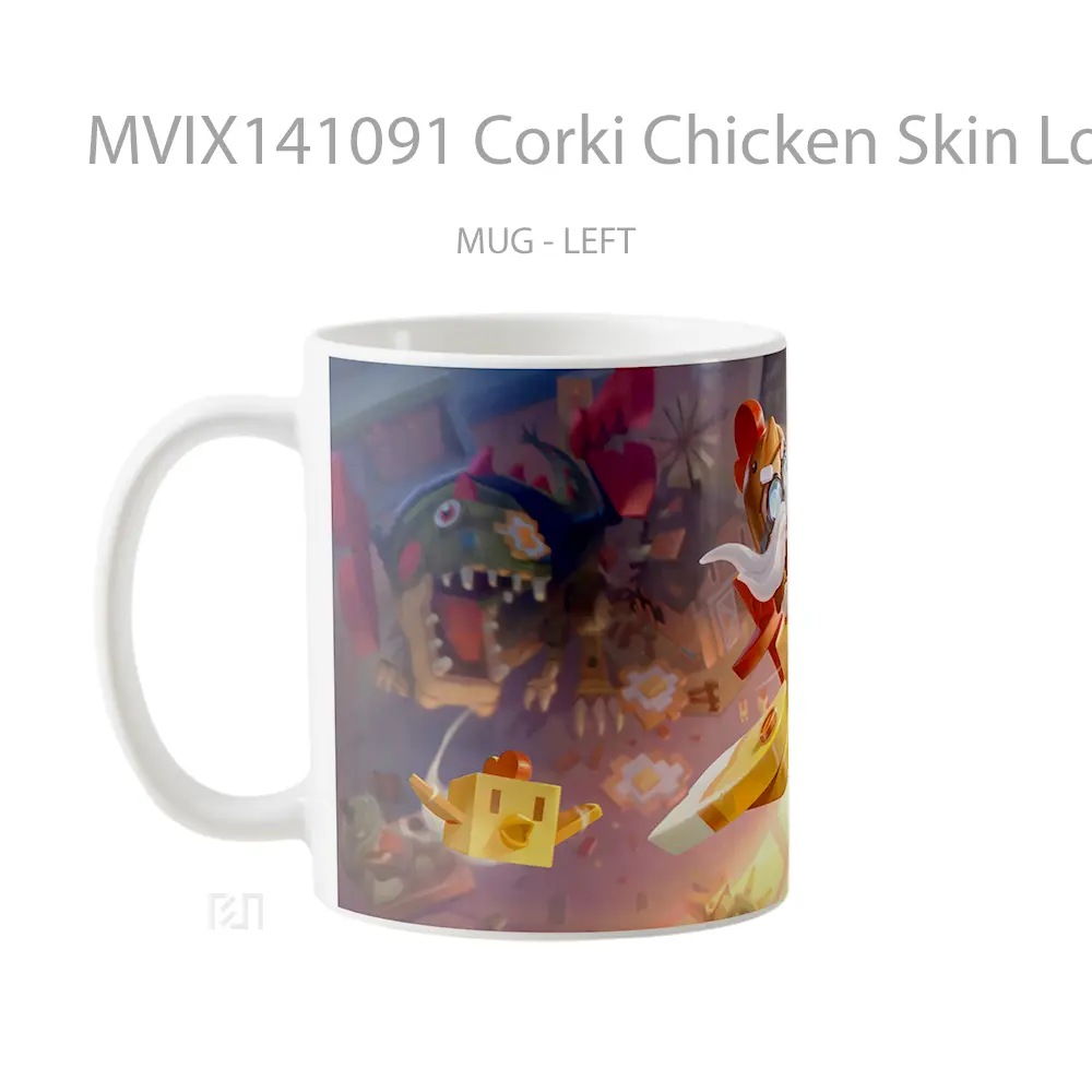 Mug Corki Chicken Skin Lol Splash A Cangkir Gamer - All-side / Desain