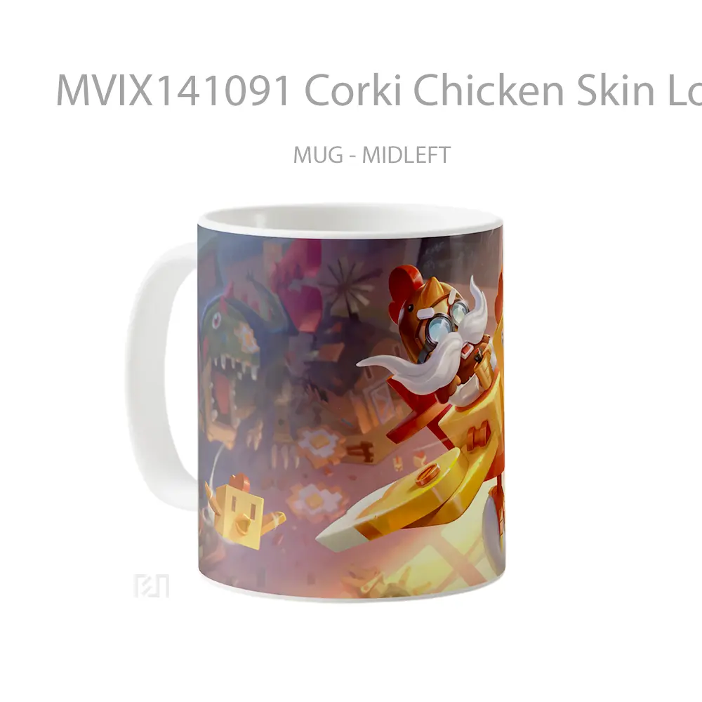 Mug Corki Chicken Skin Lol Splash A Cangkir Gamer - All-side / Desain