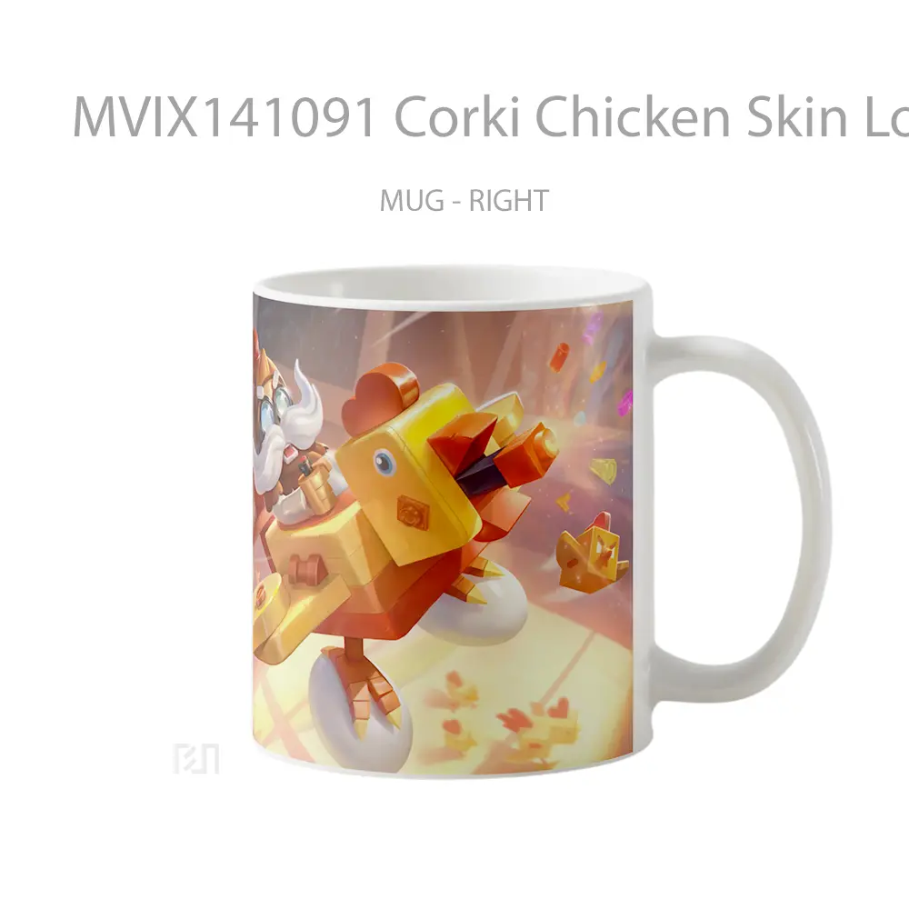 Mug Corki Chicken Skin Lol Splash A Cangkir Gamer - All-side / Desain