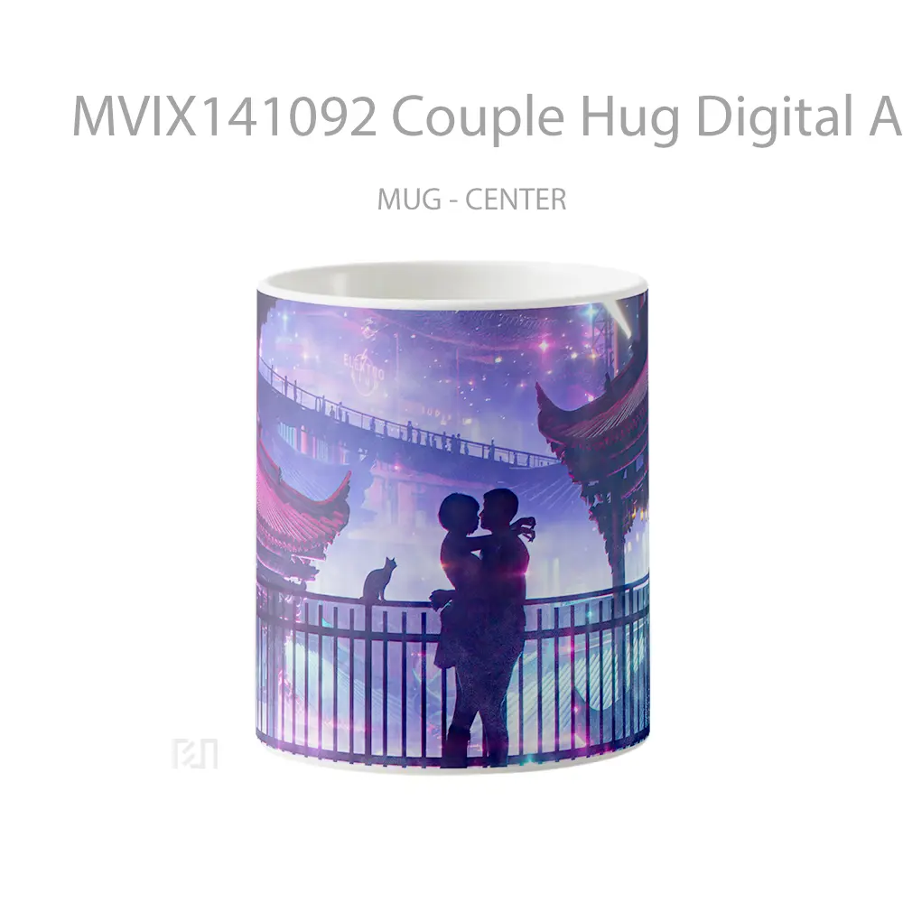 Mug Couple Hug Digital Ar Gelas Keramik Unik