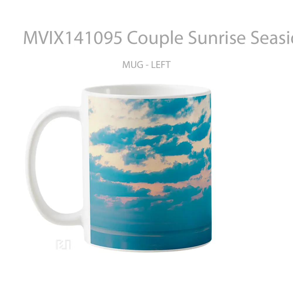 Mug Couple Sunrise Seaside Scenery Gelas Pemandangan Alam - All-side / Desain