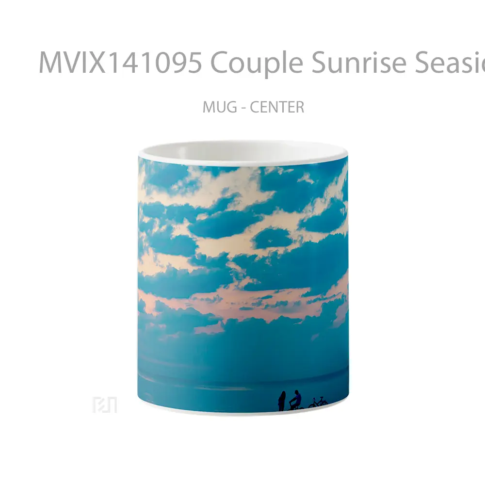 Mug Couple Sunrise Seaside Scenery Gelas Pemandangan Alam